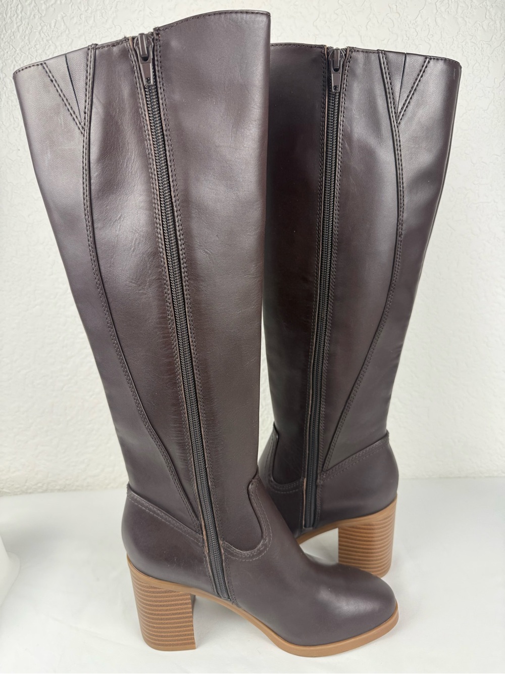 Giani Bernini | Odettee Brown Leather Knee High Riding Boots | Memory Foam 5.5M - Picture 10 of 11